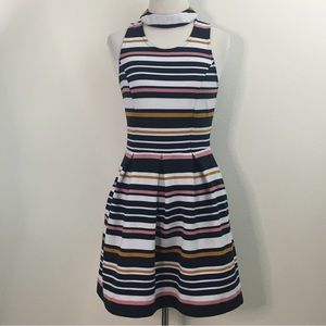 Speechless | Pink & Blue Striped Dress